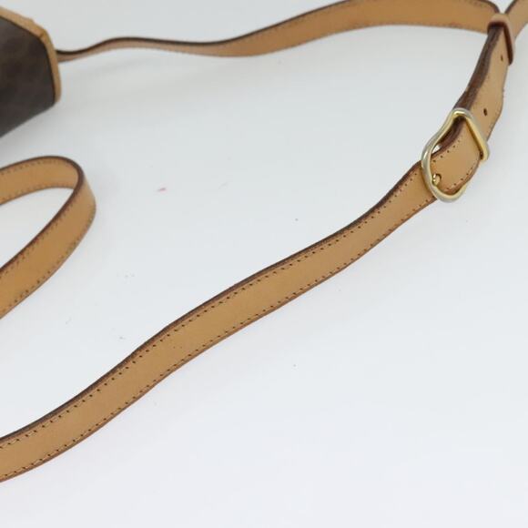 CELINE Macadam Canvas Shoulder Bag Pvc Leather Brown Gold - Picture 7 of 12